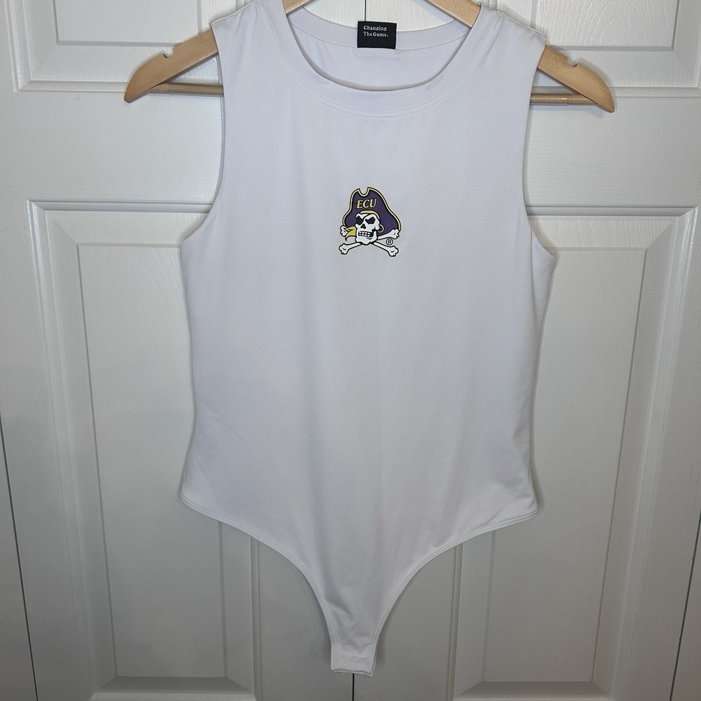 East Carolina ECU Hype & Vice Women's White Bodysuit Medium‎